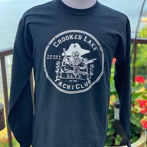 Long Sleeve Cotton T: Crooked Lake Yacht Club